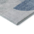 9' X 12' Blue And Ivory Geometric Washable Area Rug With UV Protection