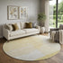 9' X 12' Gold And Ivory Geometric Washable Area Rug With UV Protection