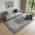 9' X 12' Gray And Silver Geometric Washable Area Rug With UV Protection