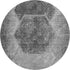 9' X 12' Gray And Silver Geometric Washable Area Rug With UV Protection