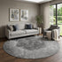 9' X 12' Gray And Silver Geometric Washable Area Rug With UV Protection