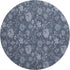 9' X 12' Blue And Ivory Floral Washable Area Rug With UV Protection