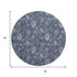 9' X 12' Blue And Ivory Floral Washable Area Rug With UV Protection