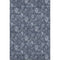 9' X 12' Blue And Ivory Floral Washable Area Rug With UV Protection