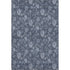 9' X 12' Blue And Ivory Floral Washable Area Rug With UV Protection