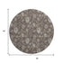 9' X 12' Chocolate And Beige Floral Washable Area Rug With UV Protection