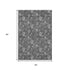 9' X 12' Gray And Silver Floral Washable Area Rug With UV Protection