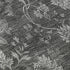 9' X 12' Gray And Silver Floral Washable Area Rug With UV Protection
