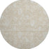 9' X 12' Beige And Ivory Floral Washable Area Rug With UV Protection