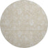 9' X 12' Beige And Ivory Floral Washable Area Rug With UV Protection