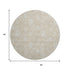 9' X 12' Beige And Ivory Floral Washable Area Rug With UV Protection