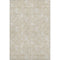 9' X 12' Beige And Ivory Floral Washable Area Rug With UV Protection