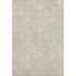 9' X 12' Beige And Ivory Floral Washable Area Rug With UV Protection