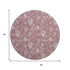 9' X 12' Blush And Ivory Floral Washable Area Rug With UV Protection