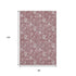 9' X 12' Blush And Ivory Floral Washable Area Rug With UV Protection