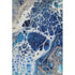 9' X 12' Navy Blue Ivory And Gray Abstract Washable Area Rug With UV Protection