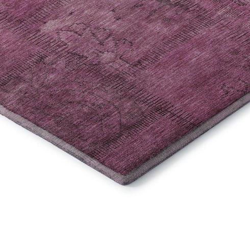 9' X 12' Blush And Gray Patchwork Washable Area Rug With UV Protection