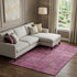 9' X 12' Blush And Gray Patchwork Washable Area Rug With UV Protection
