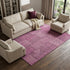 9' X 12' Blush And Gray Patchwork Washable Area Rug With UV Protection