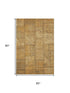 9' X 12' Copper And Gray Patchwork Washable Area Rug With UV Protection