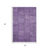 9' X 12' Purple And Gray Patchwork Washable Area Rug With UV Protection