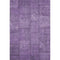 9' X 12' Purple And Gray Patchwork Washable Area Rug With UV Protection
