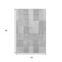 9' X 12' Silver And Gray Striped Washable Area Rug With UV Protection