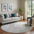 9' X 12' Silver And Gray Striped Washable Area Rug With UV Protection