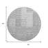 9' X 12' Silver And Gray Striped Washable Area Rug With UV Protection