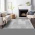 9' X 12' Silver And Gray Striped Washable Area Rug With UV Protection