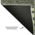 9' X 12' Green Ivory And Gray Striped Washable Area Rug With UV Protection