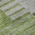 9' X 12' Green Ivory And Gray Striped Washable Area Rug With UV Protection