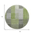 9' X 12' Green Ivory And Gray Striped Washable Area Rug With UV Protection
