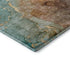 5' X 8' Coral Blue And Purple Abstract Washable Area Rug With UV Protection