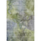 9' X 12' Olive Green And Gray Abstract Washable Area Rug With UV Protection