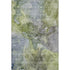 9' X 12' Olive Green And Gray Abstract Washable Area Rug With UV Protection