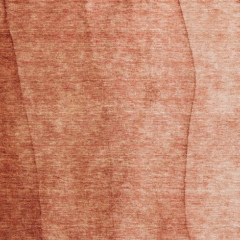 9' X 12' Rust And Ivory Ombre Washable Area Rug With UV Protection
