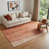 9' X 12' Rust And Ivory Ombre Washable Area Rug With UV Protection