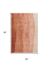 9' X 12' Rust And Ivory Ombre Washable Area Rug With UV Protection