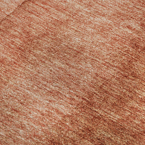 9' X 12' Rust And Ivory Ombre Washable Area Rug With UV Protection