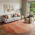9' X 12' Rust And Ivory Ombre Washable Area Rug With UV Protection