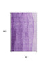 9' X 12' Purple And Ivory Ombre Washable Area Rug With UV Protection