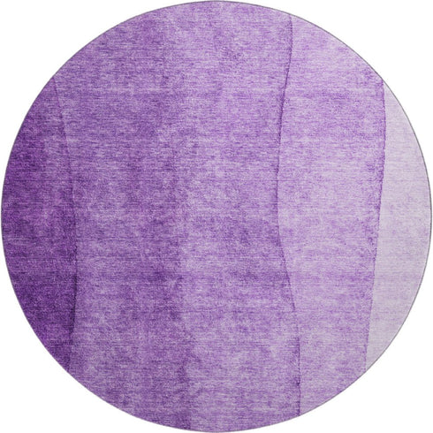 9' X 12' Purple And Ivory Ombre Washable Area Rug With UV Protection