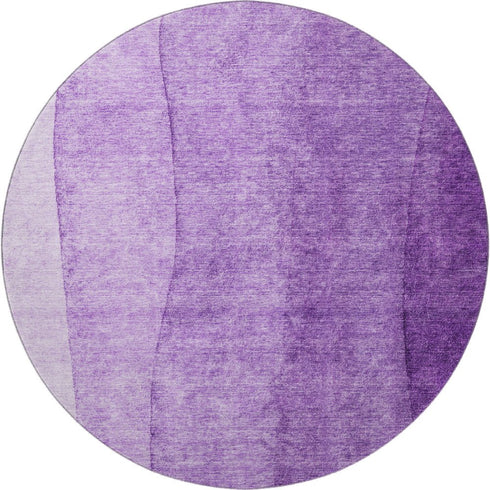 9' X 12' Purple And Ivory Ombre Washable Area Rug With UV Protection