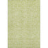 9' X 12' Artichoke Green And Ivory Floral Washable Area Rug With UV Protection