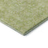 9' X 12' Artichoke Green And Ivory Floral Washable Area Rug With UV Protection