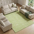 9' X 12' Artichoke Green And Ivory Floral Washable Area Rug With UV Protection