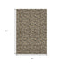 9' X 12' Brown And Ivory Floral Washable Area Rug With UV Protection