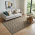 9' X 12' Brown And Ivory Floral Washable Area Rug With UV Protection