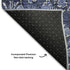 9' X 12' Navy Blue And Ivory Floral Washable Area Rug With UV Protection